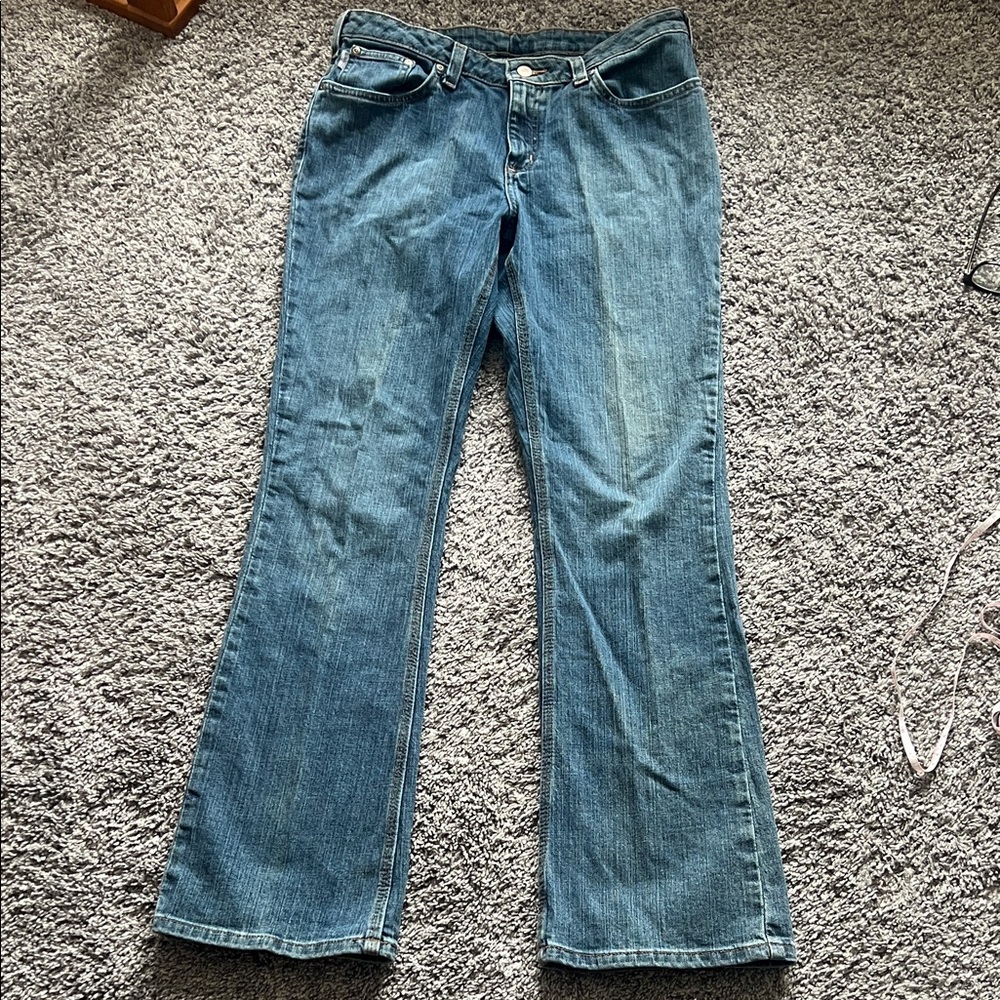 Carhartt Women's Flare Blue Jeans traditional fit 12 x 32